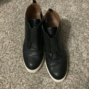 Linea Paolo Black Wedge Sneaker